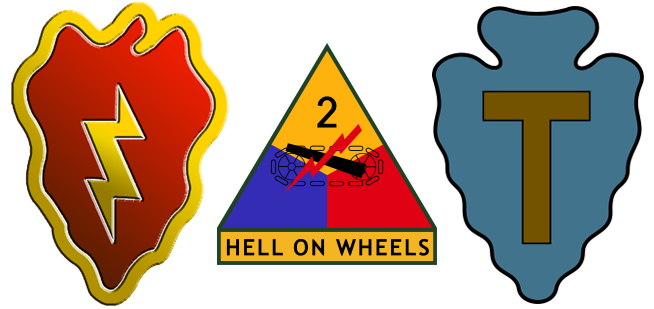 25th IDMETAL, United States Army 2nd Armored Division, 36th Infantry Division
